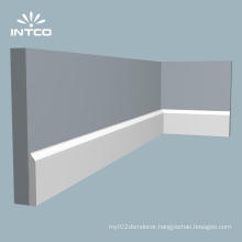 INTCO Waterproof Easy Installation Decorative White Color Floor Accessories Baseboard Laminate Skirting Board